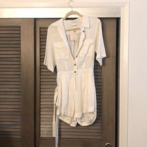 White linen romper